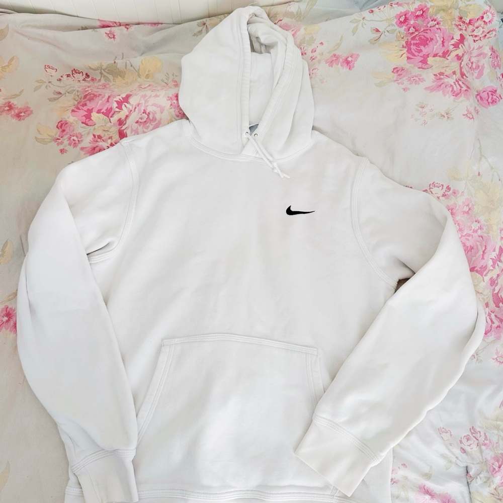 Nike White and Gray Hoodie